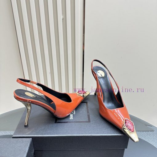 YSL Saint LaurentSS2024 New Product Metal Head Big Gemstone Elegant and Atmospheric High Hee4akkfhgw - Image 7