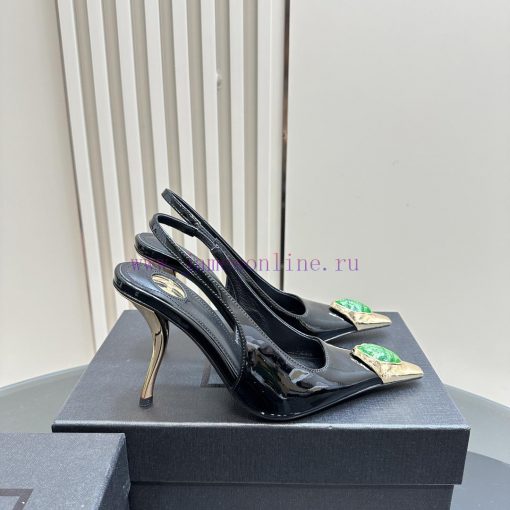 YSL Saint LaurentSS2024 New Product Metal Head Big Gemstone Elegant and Atmospheric High Hee9za43l3b - Image 7