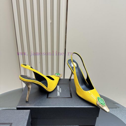 YSL Saint LaurentSS2024 New Product Metal Head Big Gemstone Elegant and Atmospheric High Hee4ye10l3j - Image 6