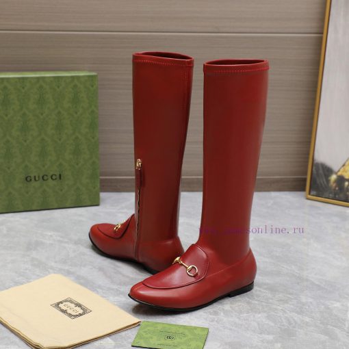 The most in the marketGucci2023 horseneck buckle elastic bootsGucciGucci elastic sheepskin bjh5baj5y - Image 2