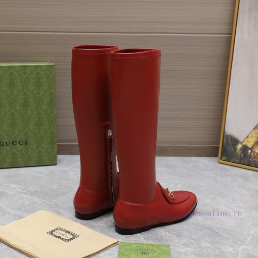 The most in the marketGucci2023 horseneck buckle elastic bootsGucciGucci elastic sheepskin bjh5baj5y - Image 5