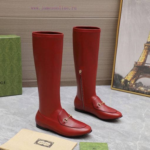 The most in the marketGucci2023 horseneck buckle elastic bootsGucciGucci elastic sheepskin bjh5baj5y - Image 8