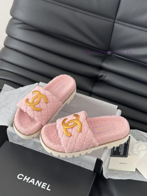 Chanel 24B new fur slippersThis fur mop is really cuteSoft and fluffy fur, comfortable and wxtw3mley - Image 4