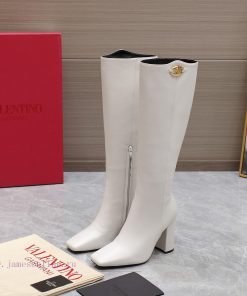 Purchasing grade24ss Autumn/Winter New Valentino Square Head V-Button Knight BootsValentino'o1pzcz1q