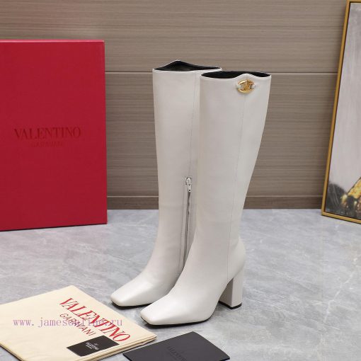 Purchasing grade24ss Autumn/Winter New Valentino Square Head V-Button Knight BootsValentino'o1pzcz1q