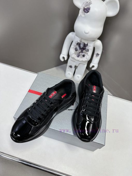 Prada Top Edition SneakersImported fly woven fabric with stitched patent leather on the uppeje9aimxm - Image 4