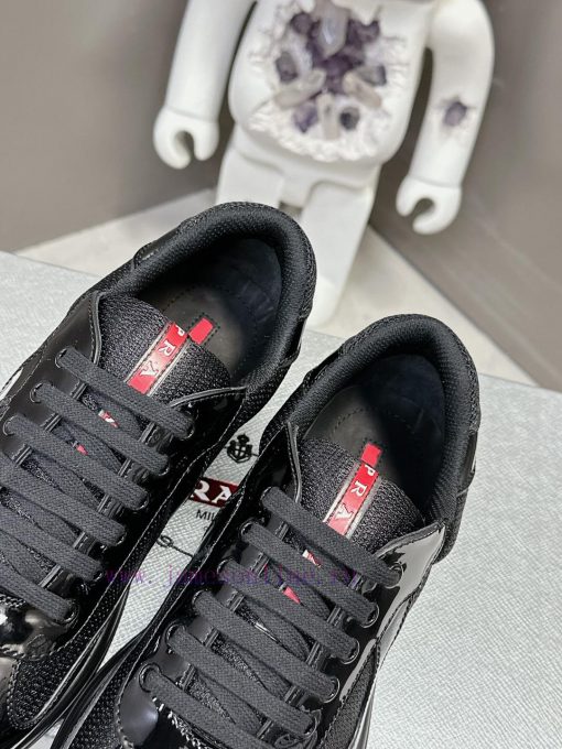 Prada Top Edition SneakersImported fly woven fabric with stitched patent leather on the uppeje9aimxm - Image 7