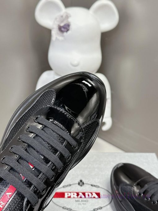 Prada Top Edition SneakersImported fly woven fabric with stitched patent leather on the uppeje9aimxm - Image 8