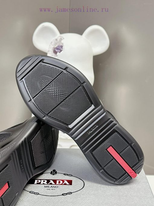 Prada Top Edition SneakersImported fly woven fabric with stitched patent leather on the uppeje9aimxm - Image 10