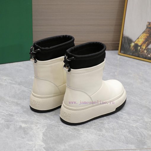 The modelFashionable and trendy thick soled snow boots24SS autumn and winter thick soled furevcpuulo - Image 7