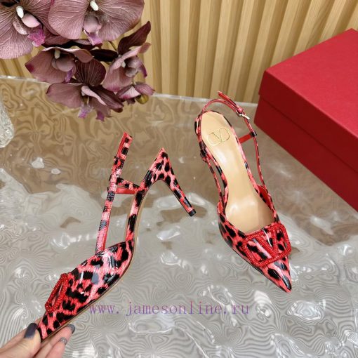 Valentino's newly developed diamond buckle patent leather high-heeled sandals series————————6uihznwn - Image 8