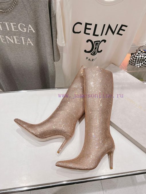 Purchasing JIMMY CHOO * | JC/Jimmy Zhou 2024 Autumn/Winter New Diamond Pointed High Heels Boskdnydbb - Image 6