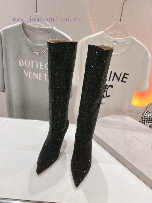 Purchasing grade JIMMY CHOO * | JC/Jimmy Zhou 2024 Autumn/Winter New Diamond Pointed High Hepolvz1t8 - Image 3
