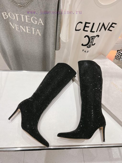 Purchasing grade JIMMY CHOO * | JC/Jimmy Zhou 2024 Autumn/Winter New Diamond Pointed High Hepolvz1t8 - Image 5