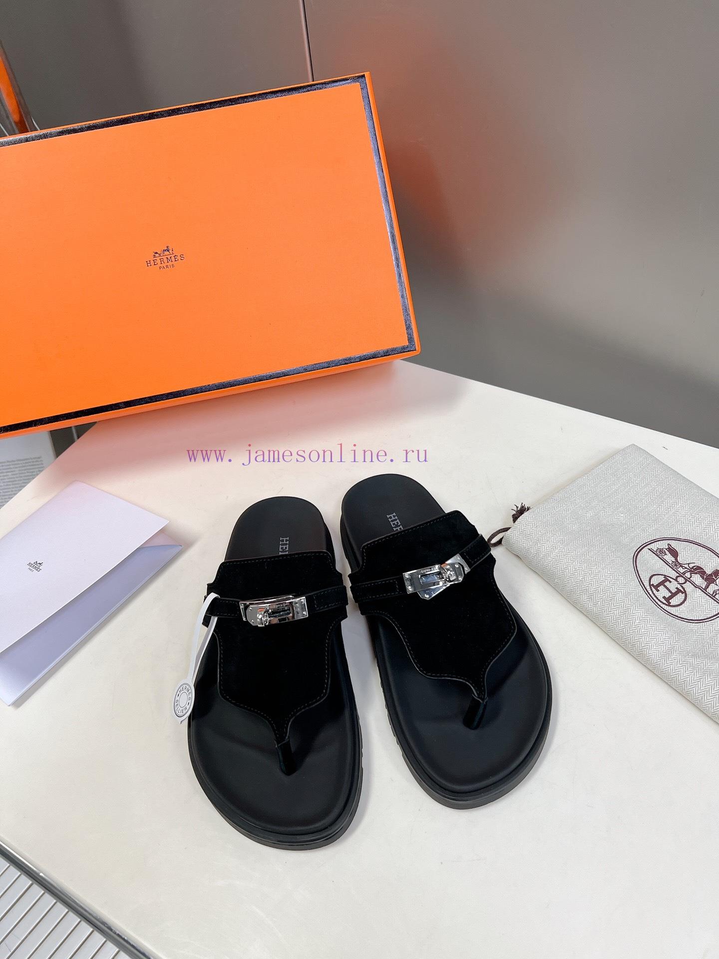 Male 10 Η ERMES Hermes Spring/Summer Classic Couple's Second Uncle Slippers Chypre Ugly Cute5cwmbddg - Image 2