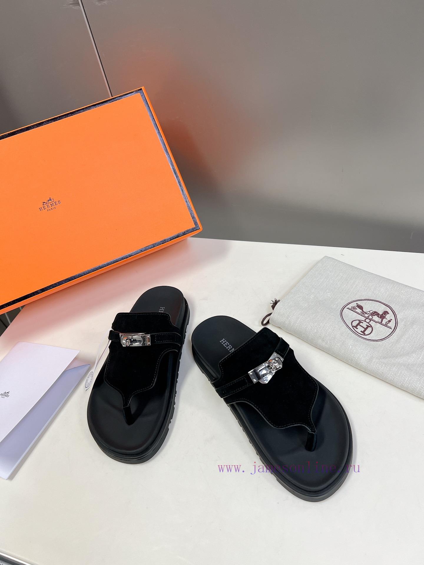 Male 10 Η ERMES Hermes Spring/Summer Classic Couple's Second Uncle Slippers Chypre Ugly Cute5cwmbddg - Image 3