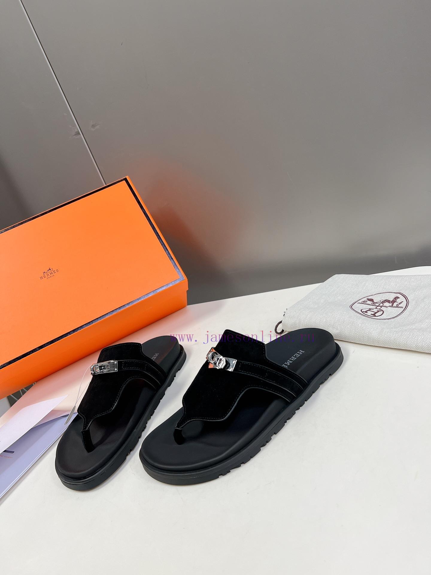 Male 10 Η ERMES Hermes Spring/Summer Classic Couple's Second Uncle Slippers Chypre Ugly Cute5cwmbddg - Image 4