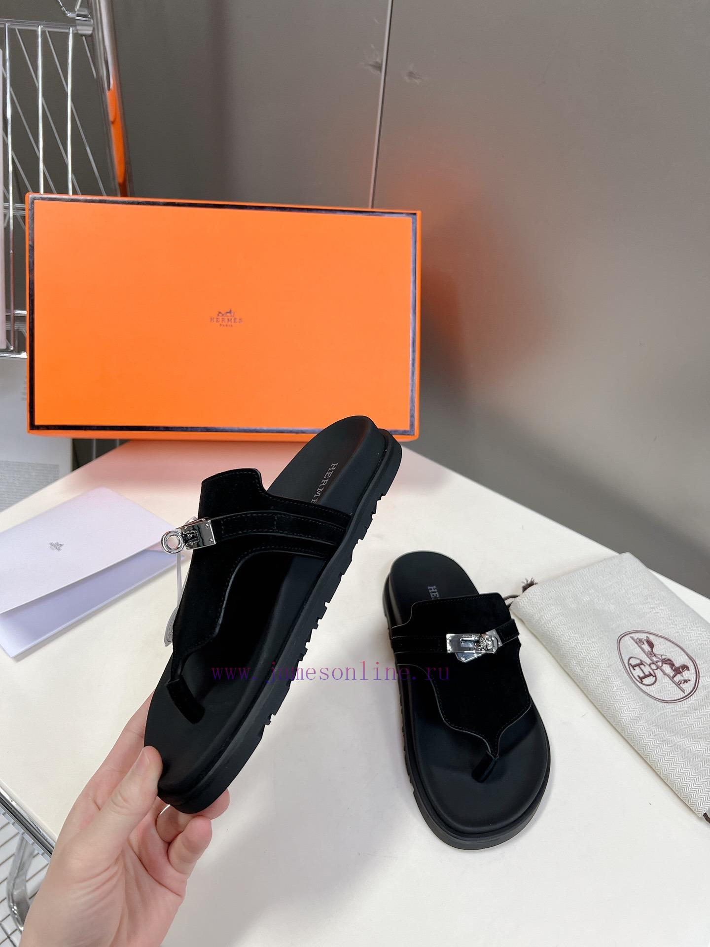 Male 10 Η ERMES Hermes Spring/Summer Classic Couple's Second Uncle Slippers Chypre Ugly Cute5cwmbddg - Image 5