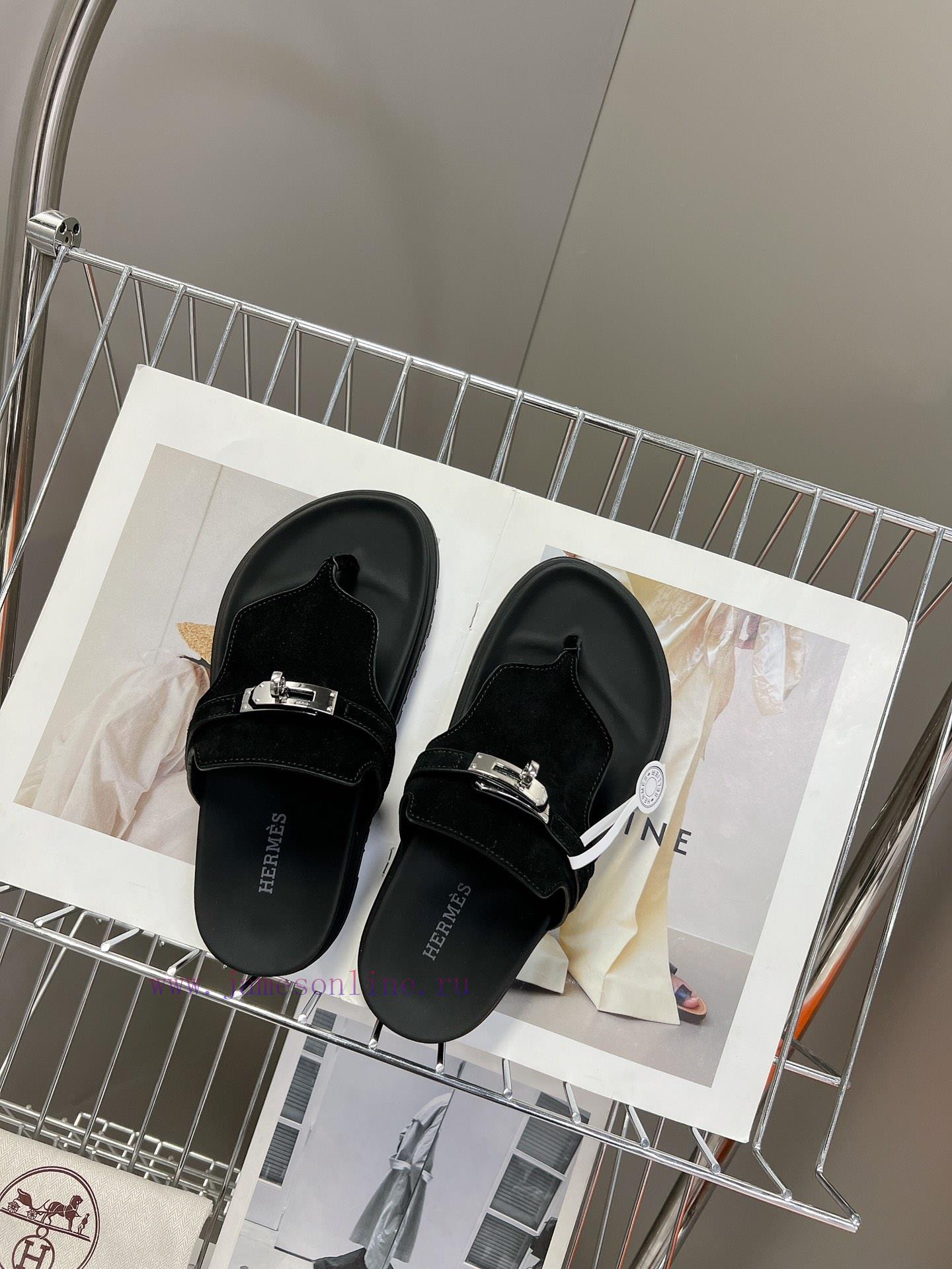 Male 10 Η ERMES Hermes Spring/Summer Classic Couple's Second Uncle Slippers Chypre Ugly Cute5cwmbddg - Image 7