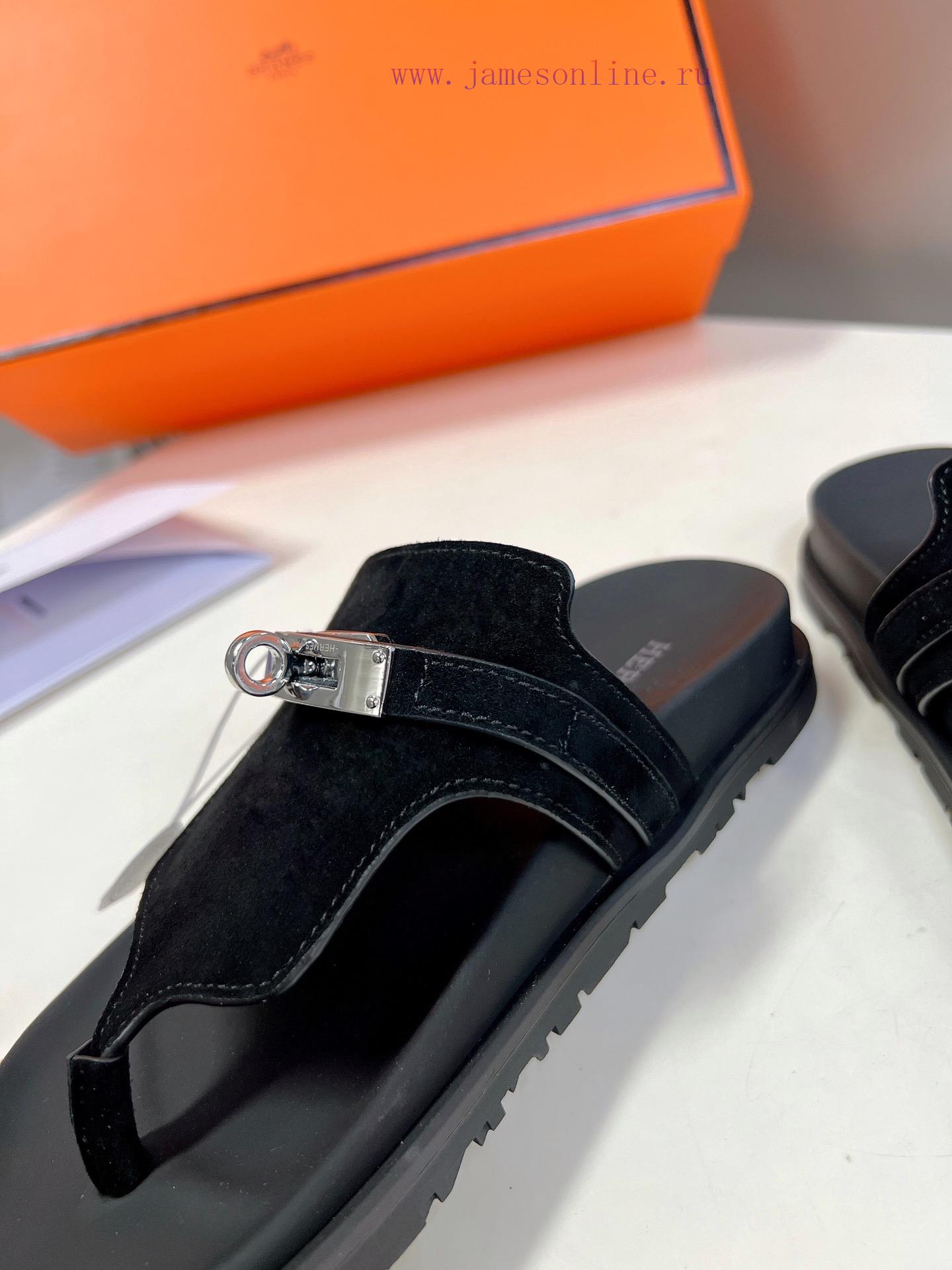 Male 10 Η ERMES Hermes Spring/Summer Classic Couple's Second Uncle Slippers Chypre Ugly Cute5cwmbddg - Image 9