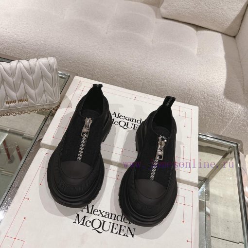 Top qualityMcq * McQueen 2023 new front zipper thick soled shoesBeef Noodle Sheep IP Bottom 1npu4coc
