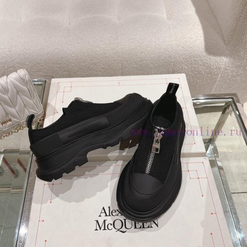 Top qualityMcq * McQueen 2023 new front zipper thick soled shoesBeef Noodle Sheep IP Bottom 1npu4coc - Image 6