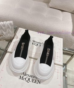 Top qualityMcq * McQueen 2023 new front zipper thick soled shoesBeef Noodle Sheep IP Bottom n6lnqgqs