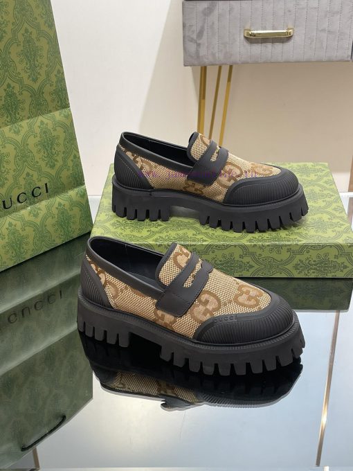 23 Gucci Thick soled GG Couple Shoes Academy Style Retro Casual Shoes Original Custom 11 Remlnayk8q5 - Image 4