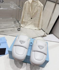 Prada's autumn/winter 23 fur slippers collection is great for every style and color of the o40ws6tzg