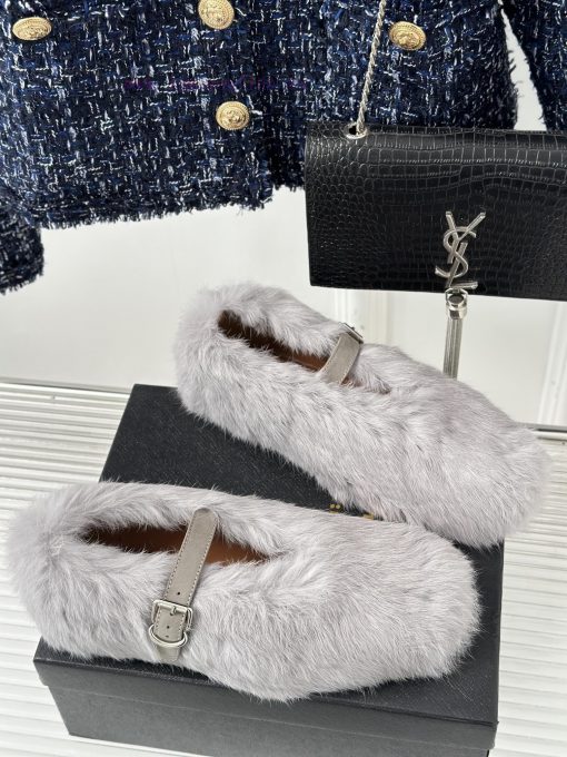 AlAIA | Alaia 23S New Retro ProductOne lined Mary Jane shoes, hairy shoesFull of girlish styuu53bm0g - Image 4