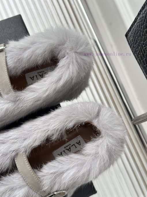 AlAIA | Alaia 23S New Retro ProductOne lined Mary Jane shoes, hairy shoesFull of girlish styuu53bm0g - Image 9