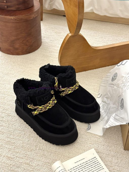 GG ² ⁰² ³ Fukala autumn and winter Maillard fashion must-haveRetro curly wool lace up thick uo7epvd9 - Image 2