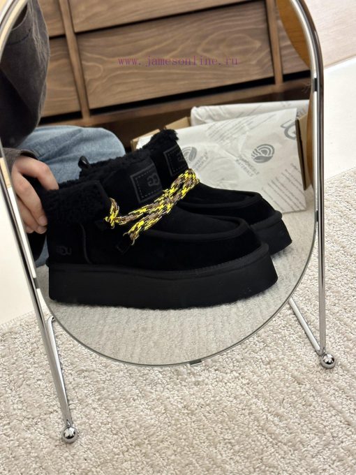 GG ² ⁰² ³ Fukala autumn and winter Maillard fashion must-haveRetro curly wool lace up thick uo7epvd9 - Image 3