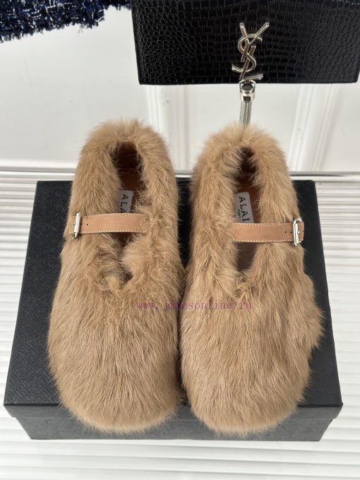 AlAIA | Alaia 23S New Retro ProductOne lined Mary Jane shoes, hairy shoesFull of girlish styf9qlu8oc - Image 5