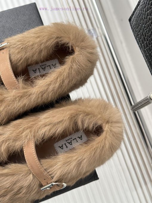 AlAIA | Alaia 23S New Retro ProductOne lined Mary Jane shoes, hairy shoesFull of girlish styf9qlu8oc - Image 9