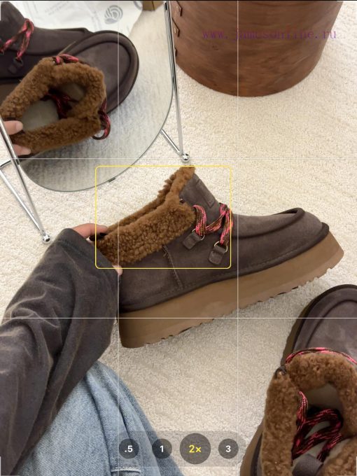 GG ² ⁰² ³ Fukala autumn and winter Maillard fashion must-haveRetro curly wool lace up thick ia26xyen - Image 4