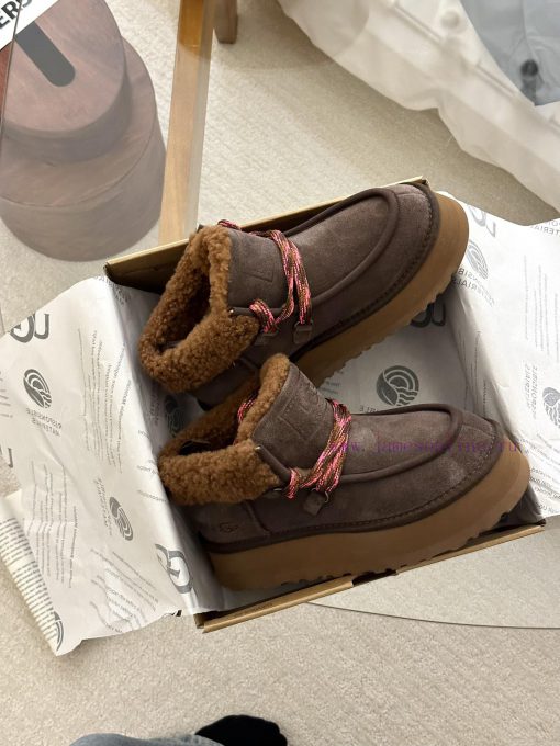 GG ² ⁰² ³ Fukala autumn and winter Maillard fashion must-haveRetro curly wool lace up thick ia26xyen - Image 5