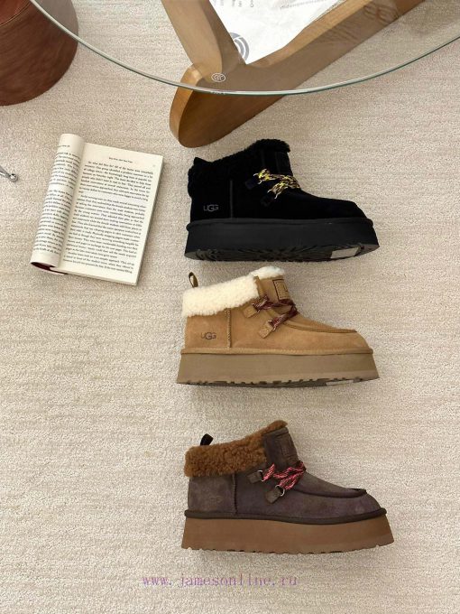 GG ² ⁰² ³ Fukala autumn and winter Maillard fashion must-haveRetro curly wool lace up thick ia26xyen - Image 9
