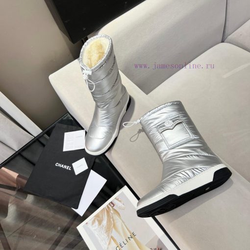 2023CHANEL snow boots and ski boots are chubby, cute and explosive, with a unique and shiny 96j91iqc - Image 3