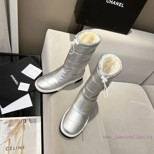 2023CHANEL snow boots and ski boots are chubby, cute and explosive, with a unique and shiny 96j91iqc - Image 7