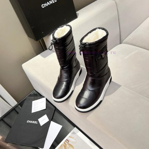 2023CHANEL snow boots and ski boots are chubby, cute and explosive, with a unique and shiny md5z3jbl - Image 5