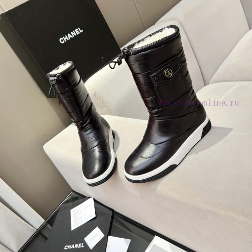 2023CHANEL snow boots and ski boots are chubby, cute and explosive, with a unique and shiny ahrnqsrt - Image 4