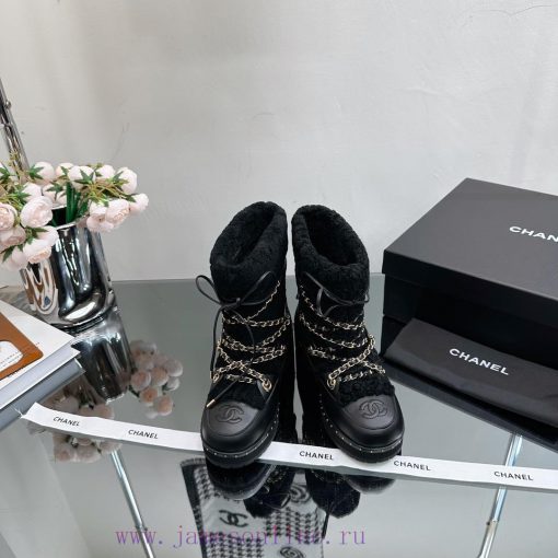 Top tier CHANEL Chanel 22ss autumn and winter new wool snow boots series————————————————The pqwd6vjr
