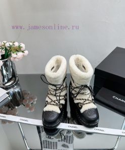 Top tier CHANEL Chanel 22ss autumn and winter new wool snow boots series————————————————The nsvmc0zi