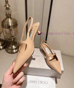 Jimmy Coo's new letter series single shoe sandalsColor Silver Black Naked◽ Original soft patismt397c
