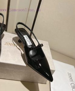 Jimmy Coo's new letter series single shoe sandalsColor Silver Black Naked◽ Original soft patqwf2krol