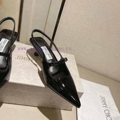 Jimmy Coo's new letter series single shoe sandalsColor Silver Black Naked◽ Original soft patqwf2krol - Image 2
