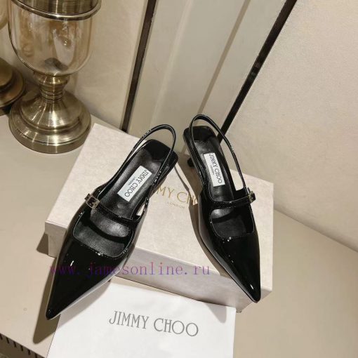 Jimmy Coo's new letter series single shoe sandalsColor Silver Black Naked◽ Original soft patqwf2krol - Image 3