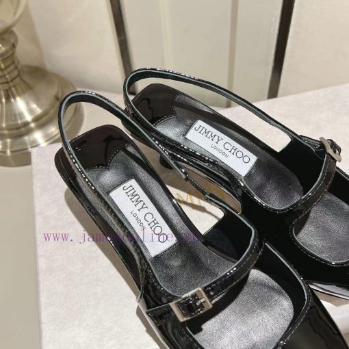 Jimmy Coo's new letter series single shoe sandalsColor Silver Black Naked◽ Original soft patqwf2krol - Image 8