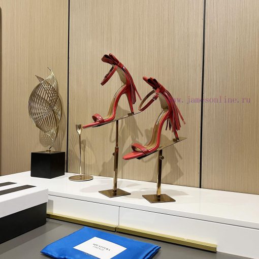 Aquazzura2023Customized tassel high-heeled sandals in Paris showcase, instantly surpassing o61g15p4u - Image 3